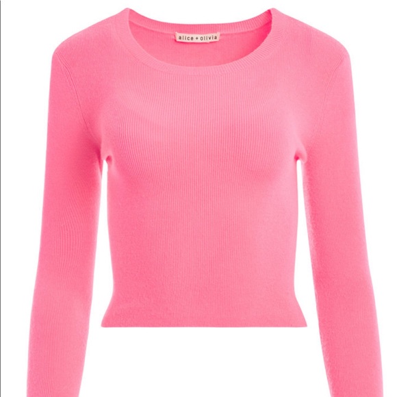 Alice And Olivia Ciara Neon Cropped 